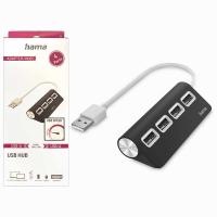 Hama Hub 4 x Usb 2.0 480 Mbit/S Black in Blister