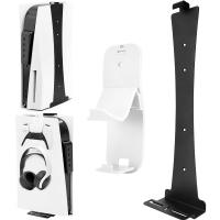 PlayStation 5 Wall Bracket Sturdy Steel PlayStation 5 Wall Mount Bracket with Controller Holder and Headphone Hook In B