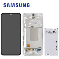 Samsung Galaxy S24 FE S721 Touch + Lcd + Frame Silver Service Pack