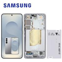 Samsung Galaxy S25 S931 Touch + Lcd + Frame Silver Shadow / Light Grey Service Pack