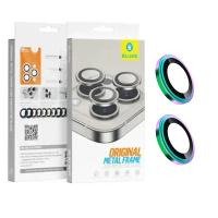 Blueo Original Metal Frame Lens Protector Glass iPhone 15 / 15 Plus Colorful In Blister