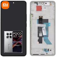 Xiaomi Poco X7 5G Touch + Lcd + Frame Silver Service Pack