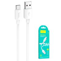 USB-A to USB-C Cable Hoco X96  27W 1m White in Blister