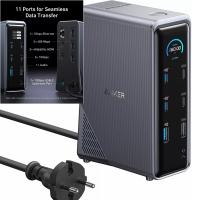 USB-C Hub Anker Prime 737 2 x USB-A 3.0 - 3 x USB-A - 5 x USB-C - 2 x HDMI - 1 x Jack 3.5mm - 1 x RJ45 Black A83B63A1