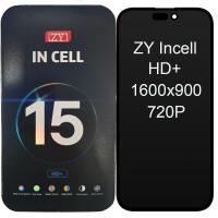 iPhone 15 Touch+Lcd+Frame Black ZY Incell HD+ 1600x900 720P