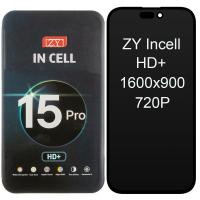 iPhone 15 Pro Touch+Lcd+Frame Black ZY Incell HD+ 1600x900 720P