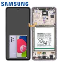 Samsung Galaxy A525 / A526 Touch + Lcd + Frame + Battery Violet Service Pack