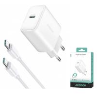 Wall Charger Joyroom JR-TCF24 30W 3A 1 x USB-C with USB-C Cable White in Blister