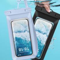 Waterproof Bag Eco-Leather For Smartphone 7.2" Blue