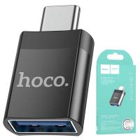 USB-C to USB-A OTG Adapter Hoco UA17 Black in Blister