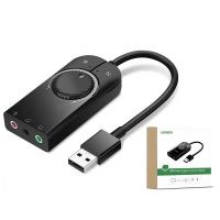 External Sound Card UGREEN CM129 3 x Jack 3.5mm Black in Blister
