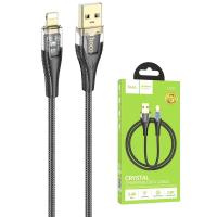USB-A to Lightning Cable Hoco U121 18W 2.4A 1.2m Black in Blister