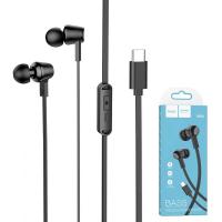 Handsfree Earphone USB-C Hoco M86 Black in Blister