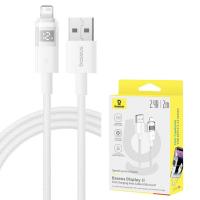 USB-A to Lightning Cable Baseus Display 2 18W 2.4A 2m White P10382700211-01 in Blister
