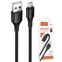 USB-A to microUSB Cable Hoco X120 18W 2A 1m Black in Blister