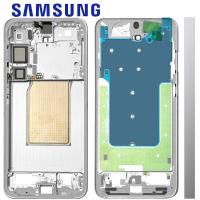 Samsung Galaxy S25+ S936 Middle Frame + Side Key Silver Shadow Service Pack