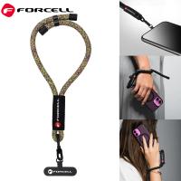 FORCELL F-DESIGN R10X40 Wrist Phone Lanyard With Adjustable Length (Max 20CM In The Loop) Pink Green In Blister