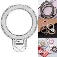 Phone Stand CIRCLE GLITTER - Stick-On - Silver In Blister