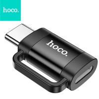 Adapter OTG USB C to Lightning Hoco 3A UA31E Black In Blister