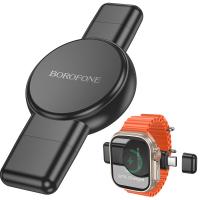 BQ31 Magnetic Charging Dock Borofone for Apple Watch Series USB-A / USB-C Black In Blister