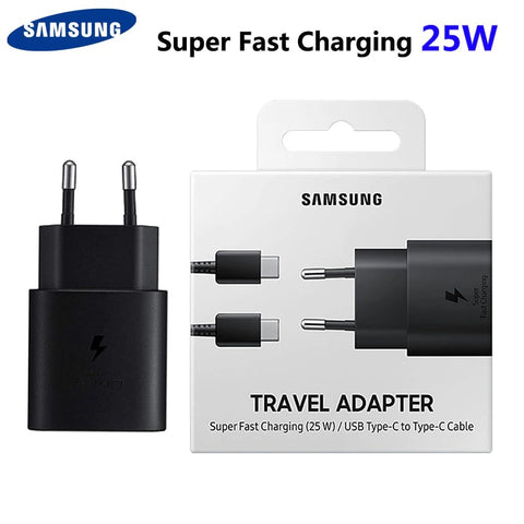 SAMSUNG TRAVEL ADAPTER FAST CHARGING 2.0 (25W) TYPE-C TO TYPE-C CABLE