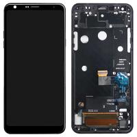 LG Q7 LMQ610EM touch+lcd+frame black mono sim
