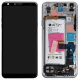 LG Q7 LMQ610EM touch+lcd+frame+battery mono sim silver
