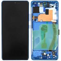 samsung galaxy s10 lite g770 touch+lcd+frame blue original Service Pack