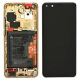 Huawei P40 Pro Touch+Lcd+Frame Battery Gold Service Pack