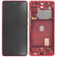 Samsung Galaxy S20 FE G780/G781 Touch+Lcd+Frame Red Original Service Pack