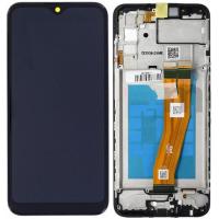 Samsung Galaxy A02s A025g Touch+Lcd+Frame Black Original Service Pack