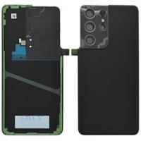 Samsung Galaxy S21 Ultra G998 back cover + camera glass phantom black original