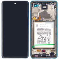 Samsung Galaxy A72 4G / 5G A725 / A726 touch+lcd+frame+battery blue original Service Pack