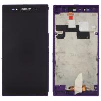 Sony Xperia Z Ultra Xl39h C6802 touch+lcd+frame purple