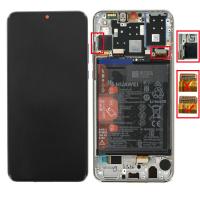 Huawei P30 Lite New Edition Touch+Lcd+Frame+Battery Pearl White Original