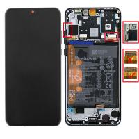 Huawei P30 Lite New Edition Touch+Lcd+Frame+Battery Black Service Pack