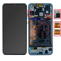 Huawei P30 Lite New Edition Touch+Lcd+Frame+Battery Blue Original