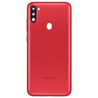 Samsung Galaxy A115F A11 Back Cover+Camera Glass Red Original