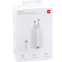 Xiaomi Mi Travel Charger (Type-A + Type-C) 65W GaN Tech with Cable White BHR5515GL In Blister