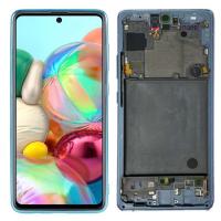Samsung Galaxy A716 / A71 5G Touch+Lcd+Frame Blue Original Service Pack