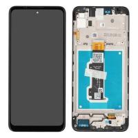 Motorola E30 / E40 Touch+Lcd+Frame Black Service Pack