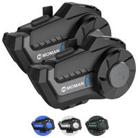 Moman H2 Headset Helmet Intercom 2-Rider Kit In Blister