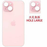 iPhone 15 Plue Back Cover Glass Hole Large Pink