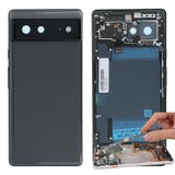 Google Pixel 6 Back Cover+Camera Glass Black Disassembled Grade A