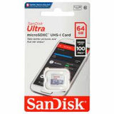 Sandisk MicroSDXC Memory Card Ultra Android, 64Gb, Class 10 / UHS-1 U1 SDSQUNR-064G-GN3MN