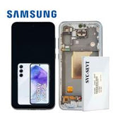 Samsung Galaxy A55 5G A556 Touch + Lcd + Frame Blue Service Pack