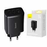 Baseus Wall Charger Compact 3U 17W 2.1A 3 x USB-A Black CCXJ020101 in Blister