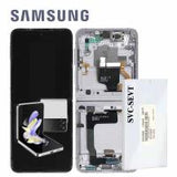 Samsung Galaxy Z Flip 4 F721 Touch + Lcd + Frame Silver / White Service Pack