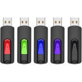 Vansuny 16GB USB Stick USB 3.0 Flash Drive 5Pack Memory Sticks Slide Retractable Thumb Drive