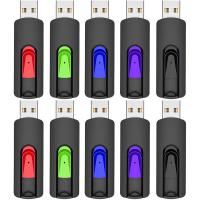 Vansuny 32GB USB Stick USB 2.0 Flash Drive 10Pack Memory Sticks Slide Retractable Thumb Drive